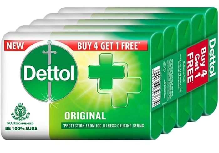 Dettol Original Soap Buy (125g) 4 Get 1 Free