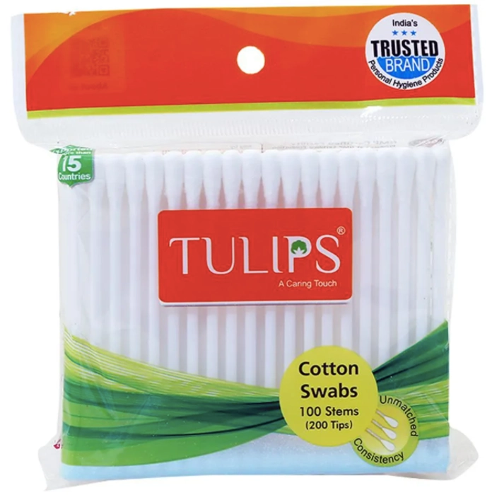 Tulips Cotton Buds 100pc Buy 2 gate 1 free