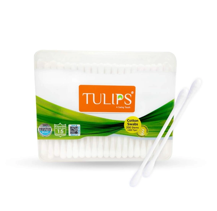 Tulips Cotton Buds 200pc 400 swabs