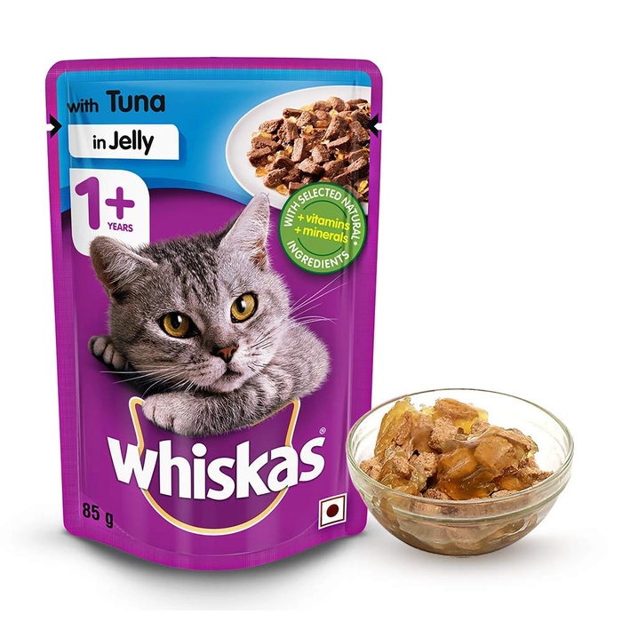 Whiskas With Tuna In Jelly Gravy 85gm