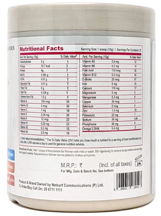 Netsurf 40% Protein Powder For Women (French Vanilla Flavour) Solution to many health problems of ladies like PCOD, PCOS, Irregular periods and many more
