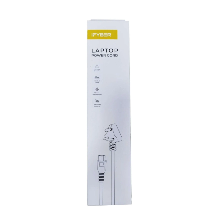 iFYBER iFY-L22 3 Pin Laptop Power Cord – Grey (1.5 Meter)