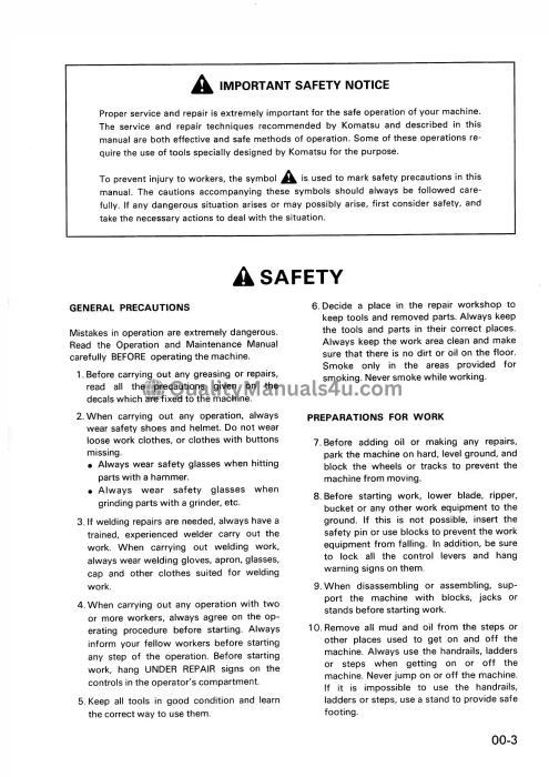 Komatsu 4D84-2(JPN) Engine Service Repair Shop Manual Download PDF