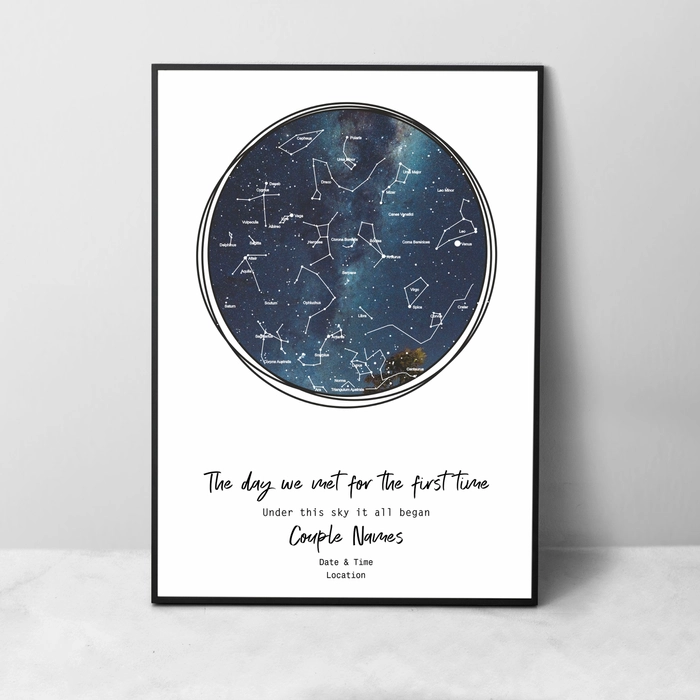 Personalised Birthday Night Sky And Photo Canvas, The Night You Were Born  Constellation Map Birthday Gift, Sentimental Birthday Gifts For Him Her -  Best Personalized Gifts For Everyone