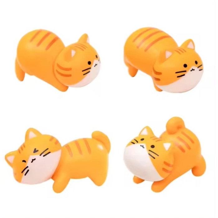 Orange Cats Playing Set of 6