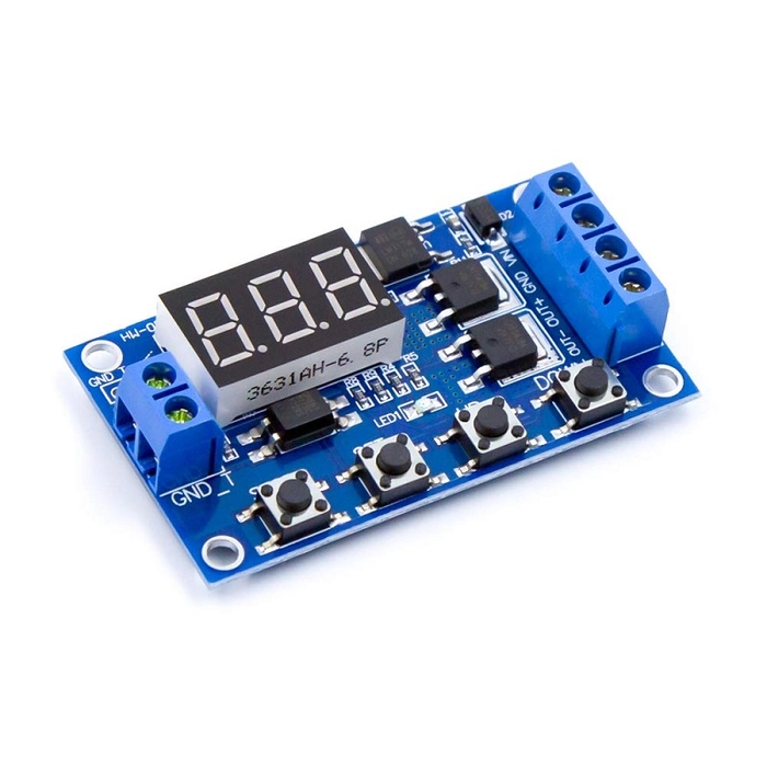 Timing Delay Switch Circuit with Double MOSFET Control