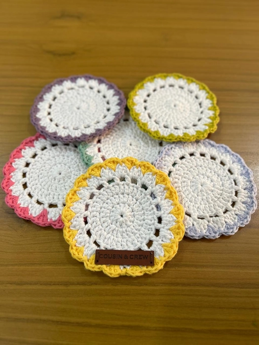 Threaded Sips Crochet Coasters