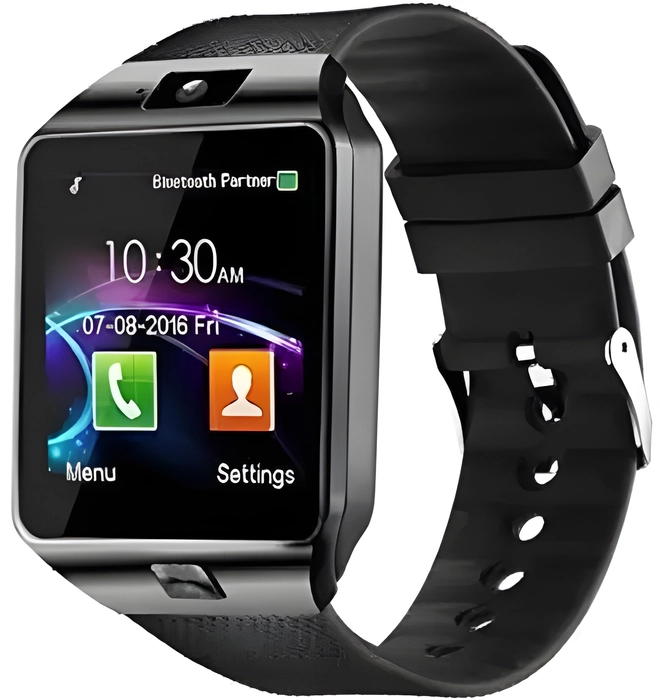 Dz09 4G Smartwatch with Sim Calling Camera Black