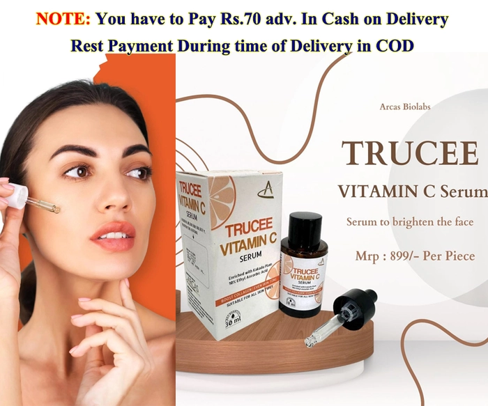 Trucee Vitamin C Face Brightening Serum With Kakadu Plum, 10% Ascorbic Acid | Best Serum For Acne-Prone Skin | For All Skin Types- 30ml