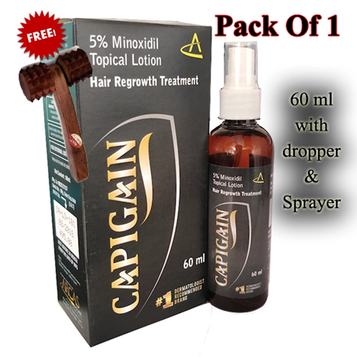 CAPIGAIN MINOXIDIL 5% Hair Treatment Formula | Reduce Hair Fall & Promotes Healthy Hair Growth