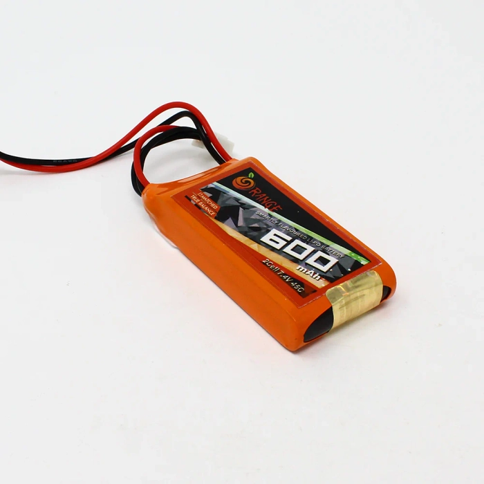 Orange 600mAh 2s 45c/90c Lithium Polymer Battery Pack (Lipo)