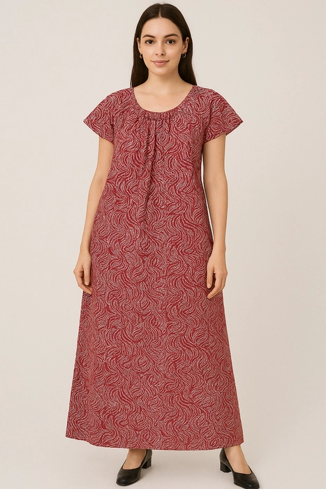 Handcrafted Cotton Printed Night Dress