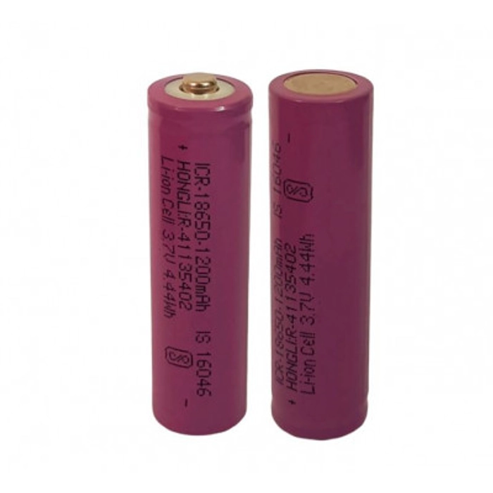 3.7V 1200mAh 4.44Wh ICR-18650 Li-ion Cell Rechargeable Battery