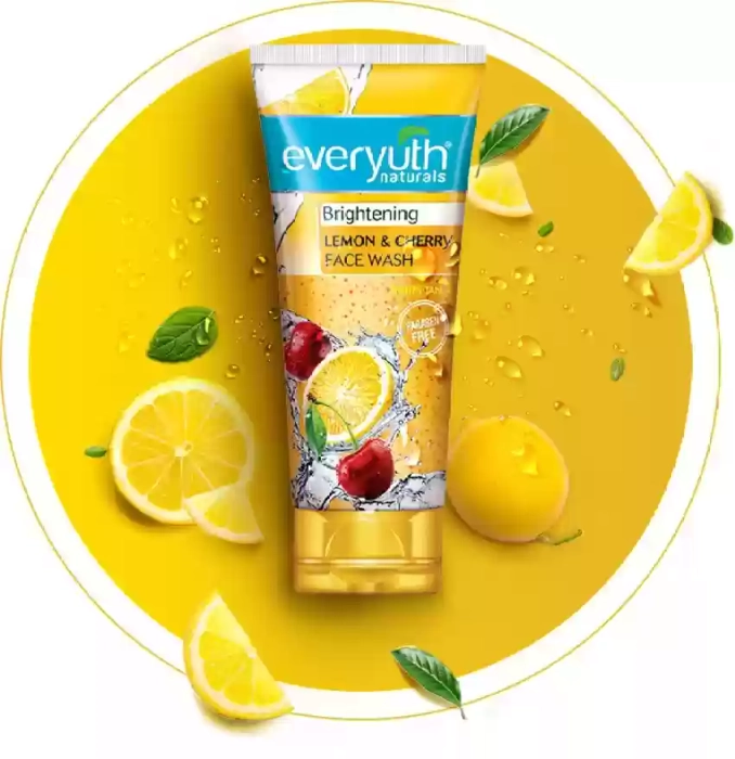 Everyuth  Naturals Brightening Lemon & Cherry  Face Wash