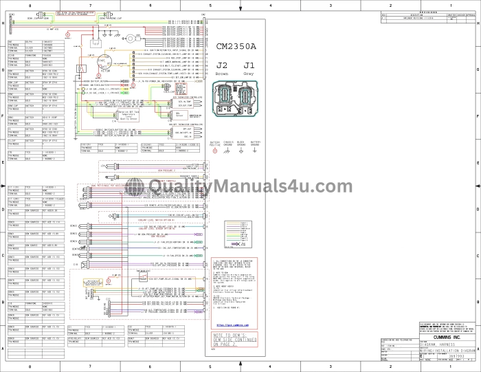 HYUNDAI Engine CUMMINS QSG12T4F cm2350 fn1 oem 44 Wiring Diagram Manual Download
