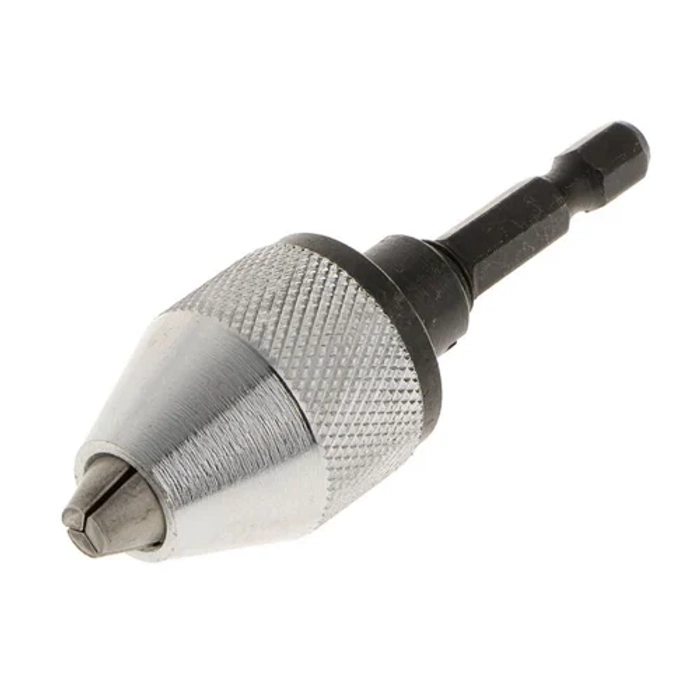 CHROME STEEL EXTENDED 1 OR 4 INCH HEX SHANK QUICK CHANGE ADAPTER BIT DRILL CHUCK