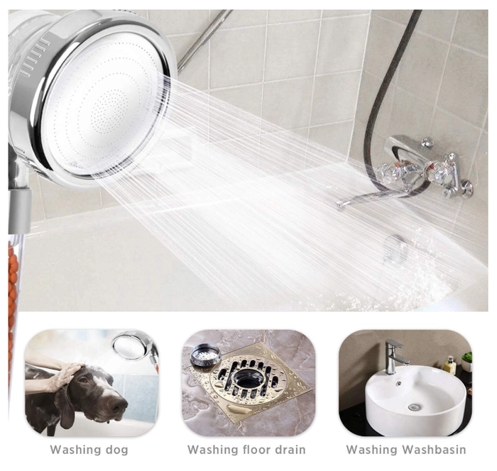 Pommeau de Douche, Magichome Pommeau Douche Anti Calcaire Économiseur d'Eau Haute Pression Filtre à Système de Filtrage Ionique (Douchettes 2 Filtration)
