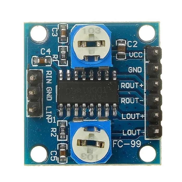 PAM8406 5WX2 STEREO NOISELESS AMPLIFIER BOARD WITH VOLUME POTENTIOMETER