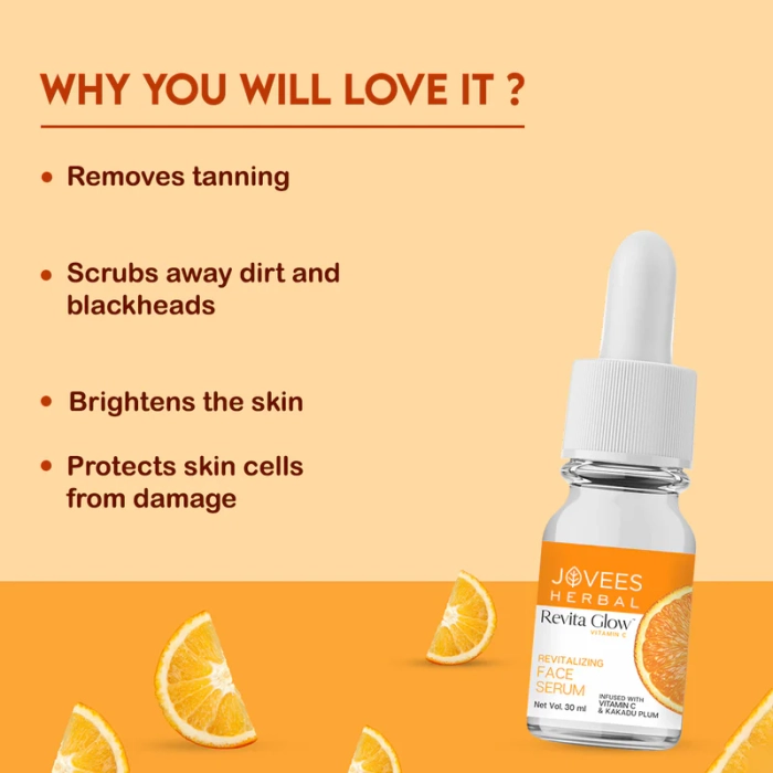 Jovees Revita Glow Vitamin C Face Serum | with Vit. C & Kakadu Plum