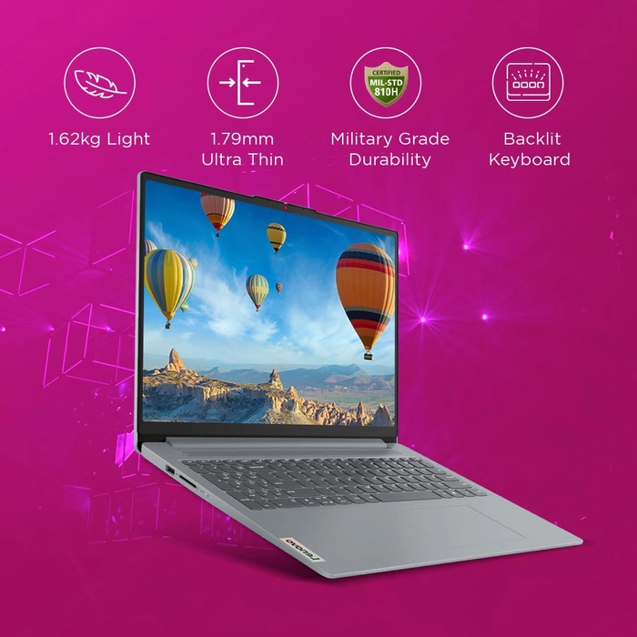 Lenovo IdeaPad Slim 3 15IRU8 – Intel i3-1305U | 8GB RAM | 512GB SSD | 15.6" FHD | Arctic Grey | Win 11 Home,82X70033IN