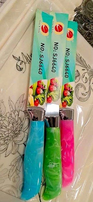 Marble Knife, fruit and vegetables knife with marble handle, 2 sizes available