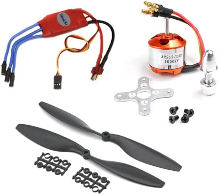 A2212 1000 KV Brushless DC Motor with SimonK 30A ESC and 1045 Propeller Set