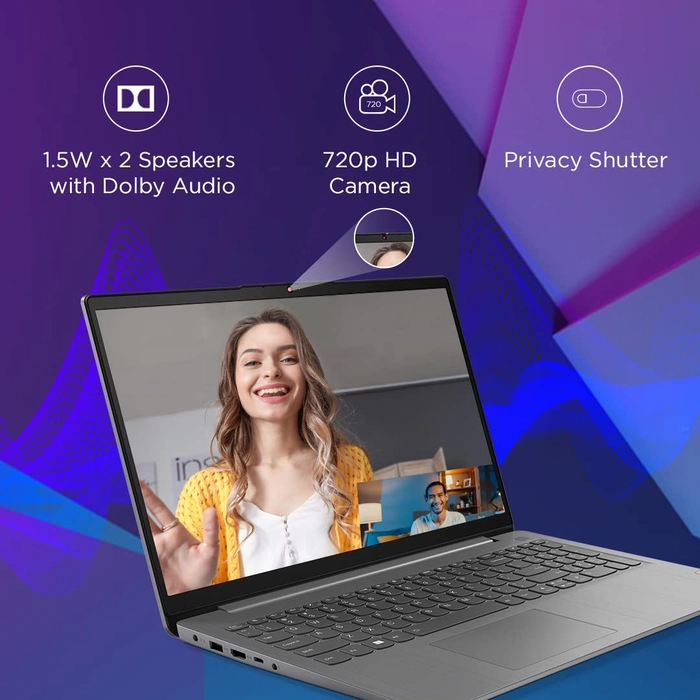 Lenovo IdeaPad Slim 3 15IAU7 – Intel i3-1215U | 8GB RAM | 512GB SSD | 15.6" FHD | Arctic Grey | Win 11 Home | 82RK019DIN