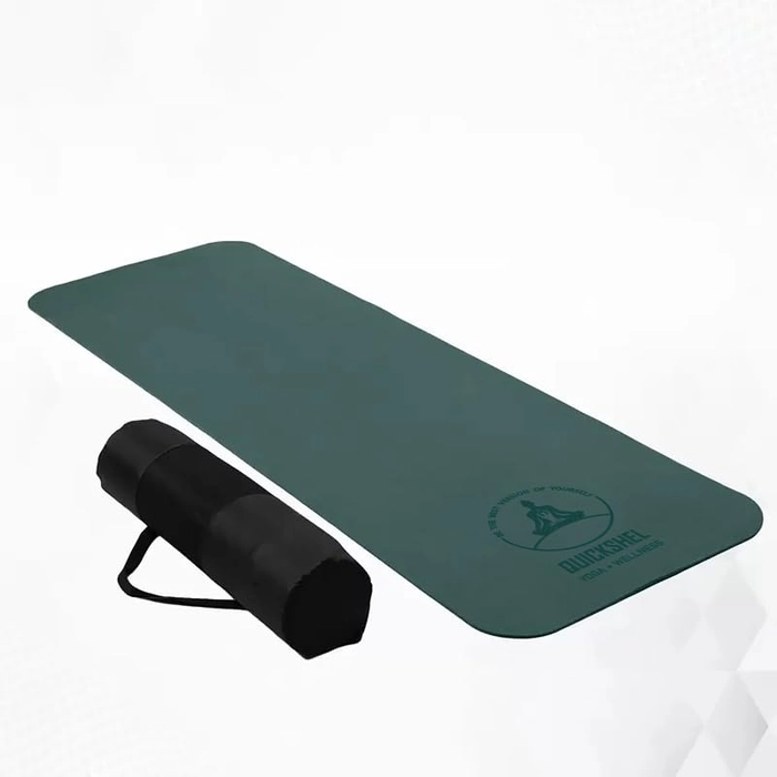 Quick Shel Lightweight,Anti-Slip,Soft EVA Mat with Carry Bag for Women & Men,Gym & Exercise Army Green 6 mm Yoga Mat