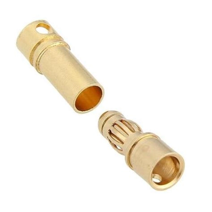 Bullet connector 3.5mm Gold Male/Female Connectors 1 PAIRS (2PC)