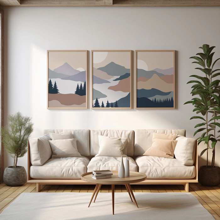 Shop Abstract Mountains Landscape Wall Art Online
