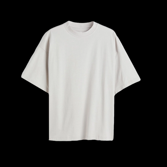 White 240 GSM French Terry Oversized T-shirt