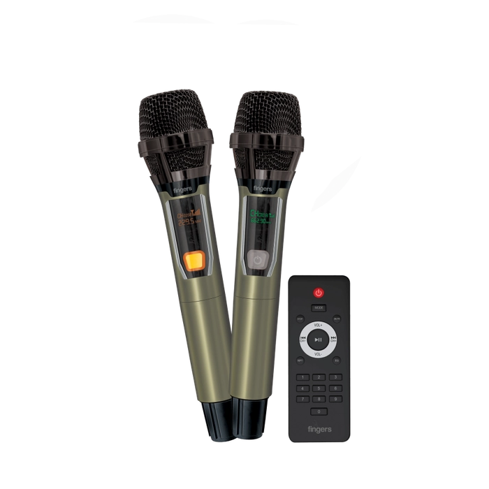 FINGERS 2Mic-ThunderBox – Powerful Bluetooth Speaker with Dual Wireless Mics & Thunderous Sound!