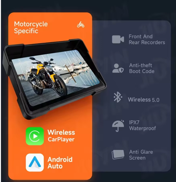 Motorcycle Carplay Android Auto GPS Navigation System