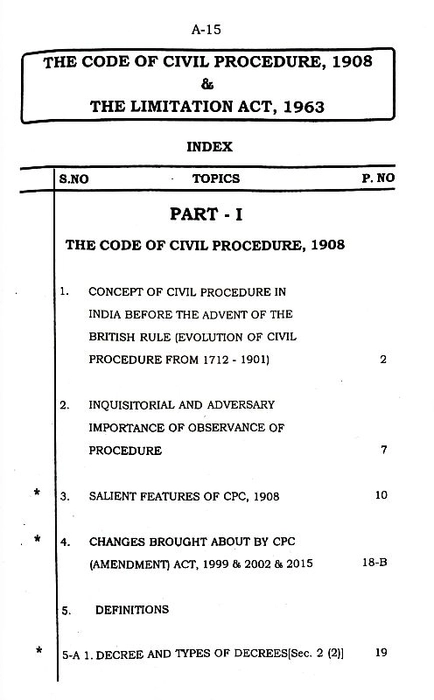The Code Of Civil Procedure, 1908 (As Amended Upto 2015) &  The Limitation Act, 1963