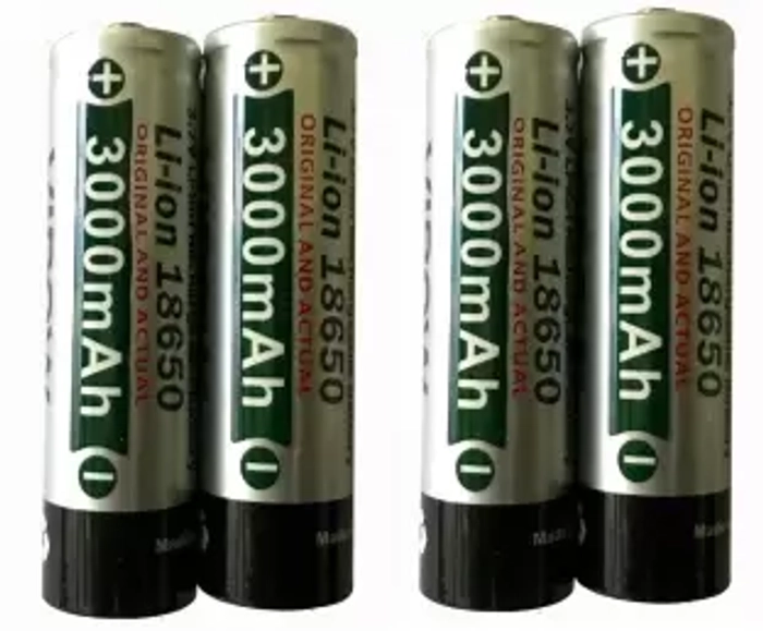 Schrodinger SCHRO70081 18650 Rechargeable 4 pcs VIPOW 3000mah 3.7V Battery