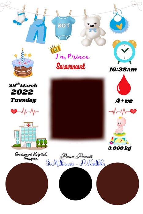 New Baby Born Details A4 Frame