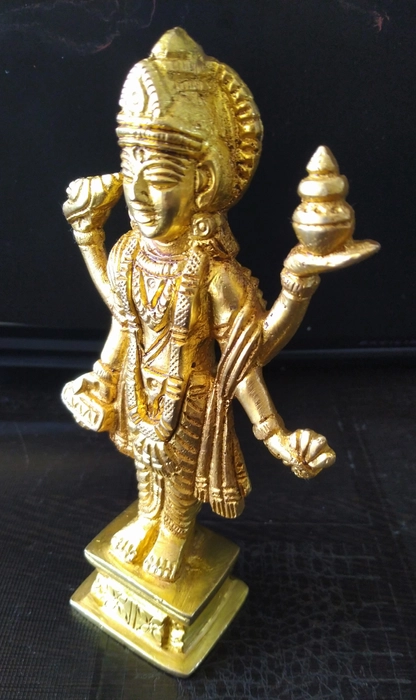 Brass Dhanvantri ji Statue (Middle Size)