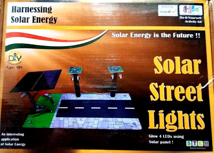 Solar Street Lights |Glow 4 LEDs using Solar Panel |Science DIY Project Kit | For Age 10+