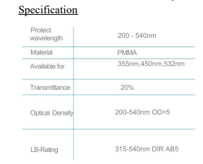 Laser Safety Window