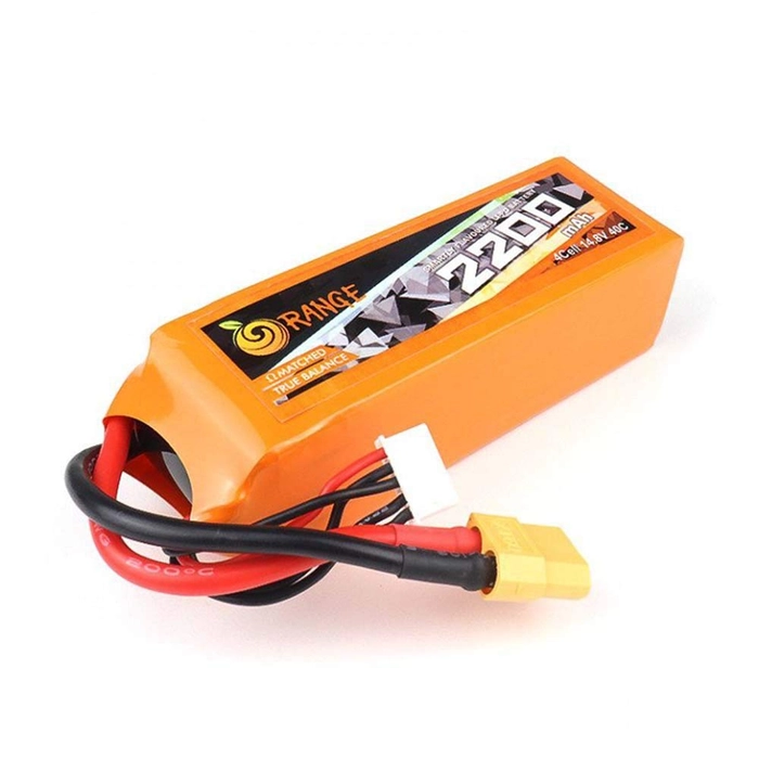 Orange 2200mah 4S 40C/80C Lithium Polymer Battery Pack (LiPo)