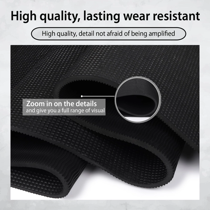 Quick Shel Yoga mats Exercise Mat Anti-Skid Water/Dirt Proof Lightweight easy to Carry for home and gym workouts for men women children with Carry Bag (Black) (2fts x 6fts) (6mm Thickness)