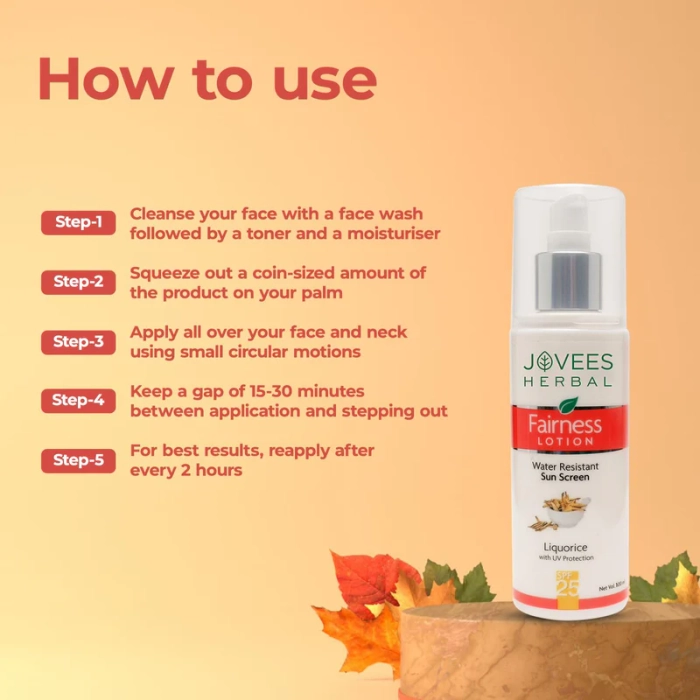 Jovees Sunscreen Fairness SPF 25 Lotion for Oily & Sensitive Skin