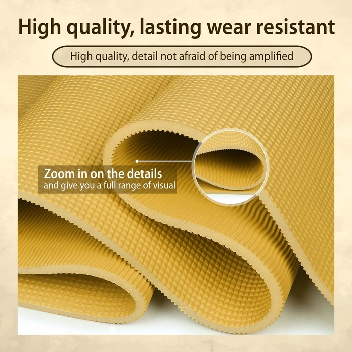 Quick Shel Extra Thick 8mm Thickness Yoga mats Exercise Mat Anti-Skid Water/Dirt Proof Lightweight easy to Carry for home and gym workouts for men women with Carry Strap (Color - Tan) (2fts x 6fts)