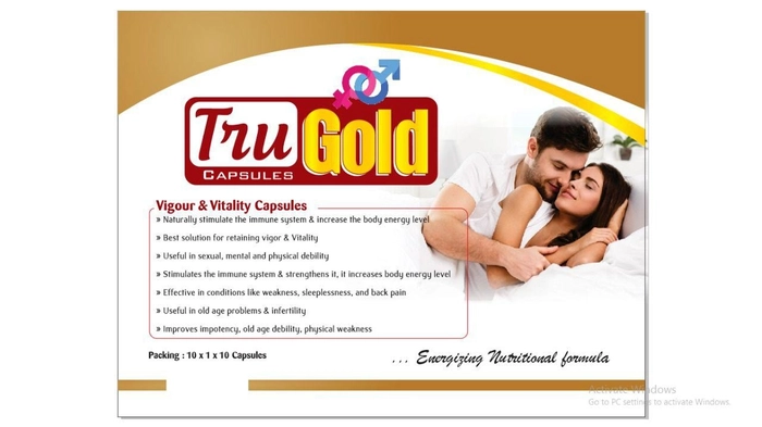 TruGold Capsule for Strength & Vitality (For Men)- Pack Of 30 Capsule