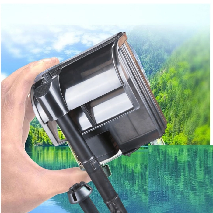 Sunsun HBL-301 Mini Nano Fish Tank Aquarium Hang On Filter with Skimmer