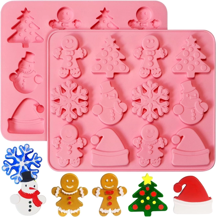 Silicone christmas candy clearance molds