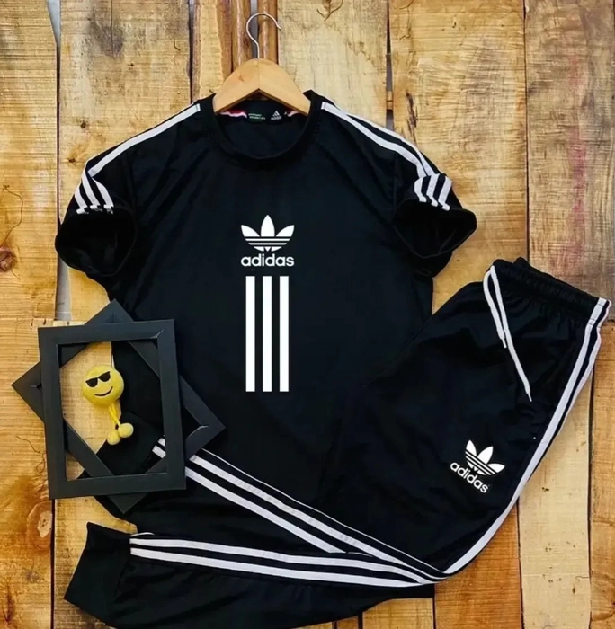 Mens adidas sweatsuit with matching deals Tee