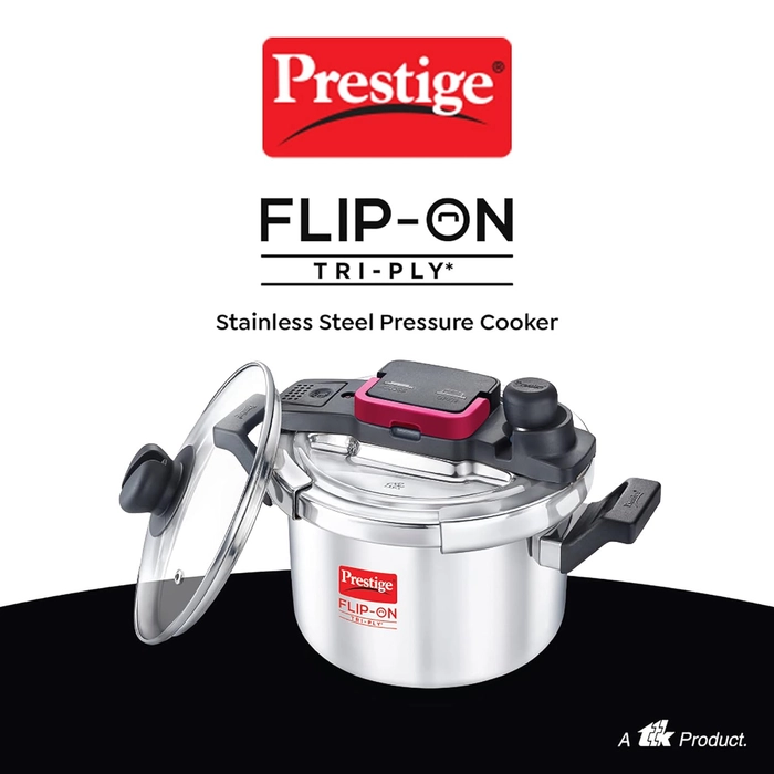 Prestige Flip on Review  Stainless steel Induction Bottom Pressure cooker  