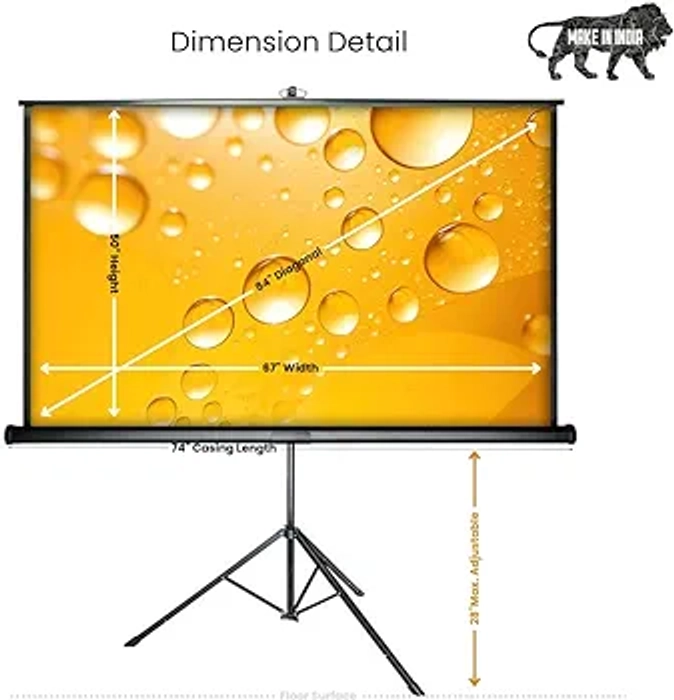 Elcor Tripod Projection Screen 84 4x6 Ft 403 Format 4600