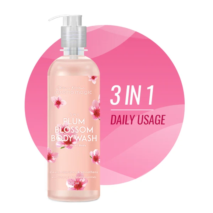 3 in 1 Plum Blossom Body Wash For Skin, Hair, and Body